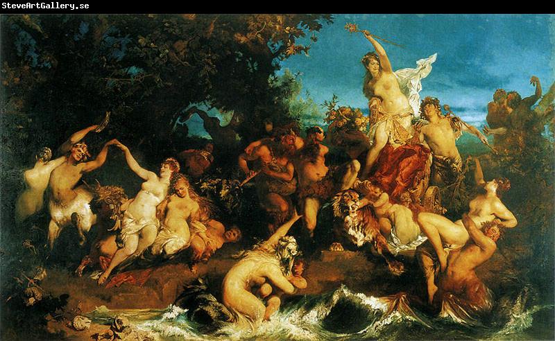 Hans Makart Der Triumph der Ariadne, Entwurf fxr den Vorhang der Komischen Oper im Ringtheater in Wien.